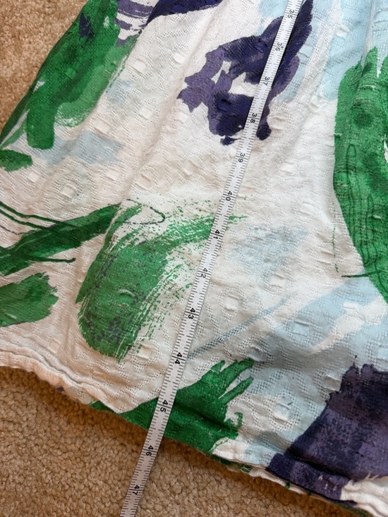 Anthropologie The Peregrine Midi Dress Cotton Watercolor Size XXS - Picture 8 of 10